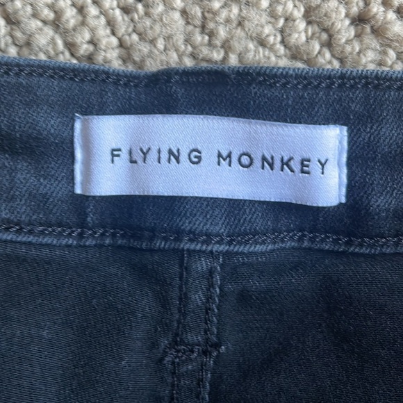 Flying Monkey Black Button Fly Ripped Skinny Jeans - Picture 5 of 10